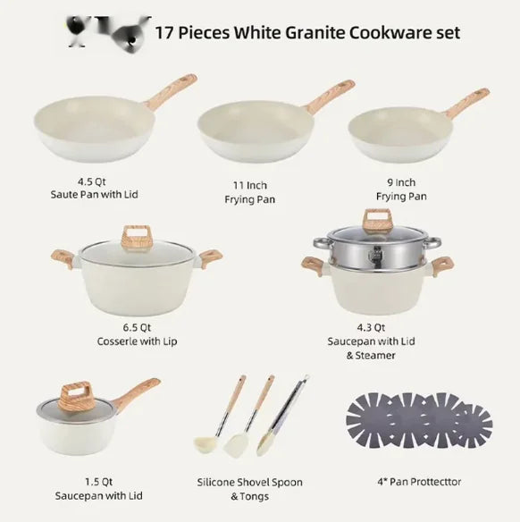 Granite Medical Stone Non-Stick Pan Set