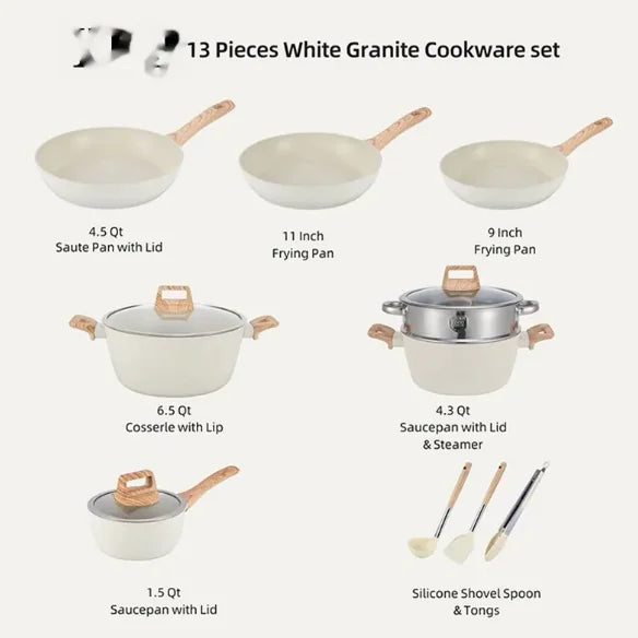 Granite Medical Stone Non-Stick Pan Set