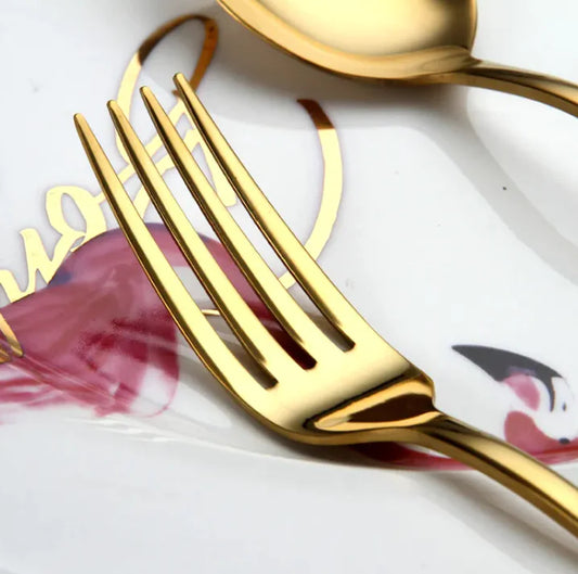 Golden Elegance Cutlery Set