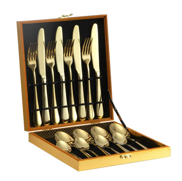 Golden Elegance Cutlery Set